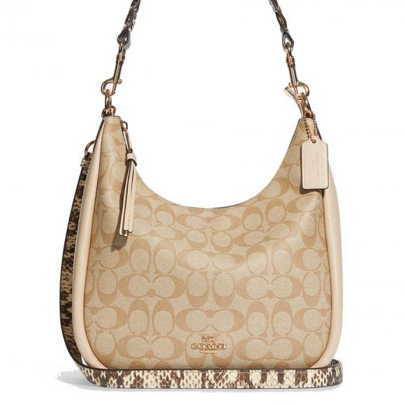 NWT COACH Jules Hobo In Signature Canvas $450 C9191 - Picture 4 of 5